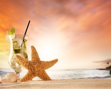 Beach Drinks Cocktail wallpaper 220x176