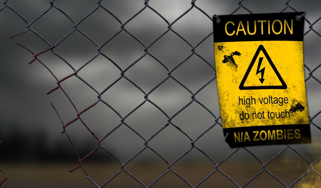 Screenshot №1 pro téma Caution Zombies, High voltage do not touch 1024x600