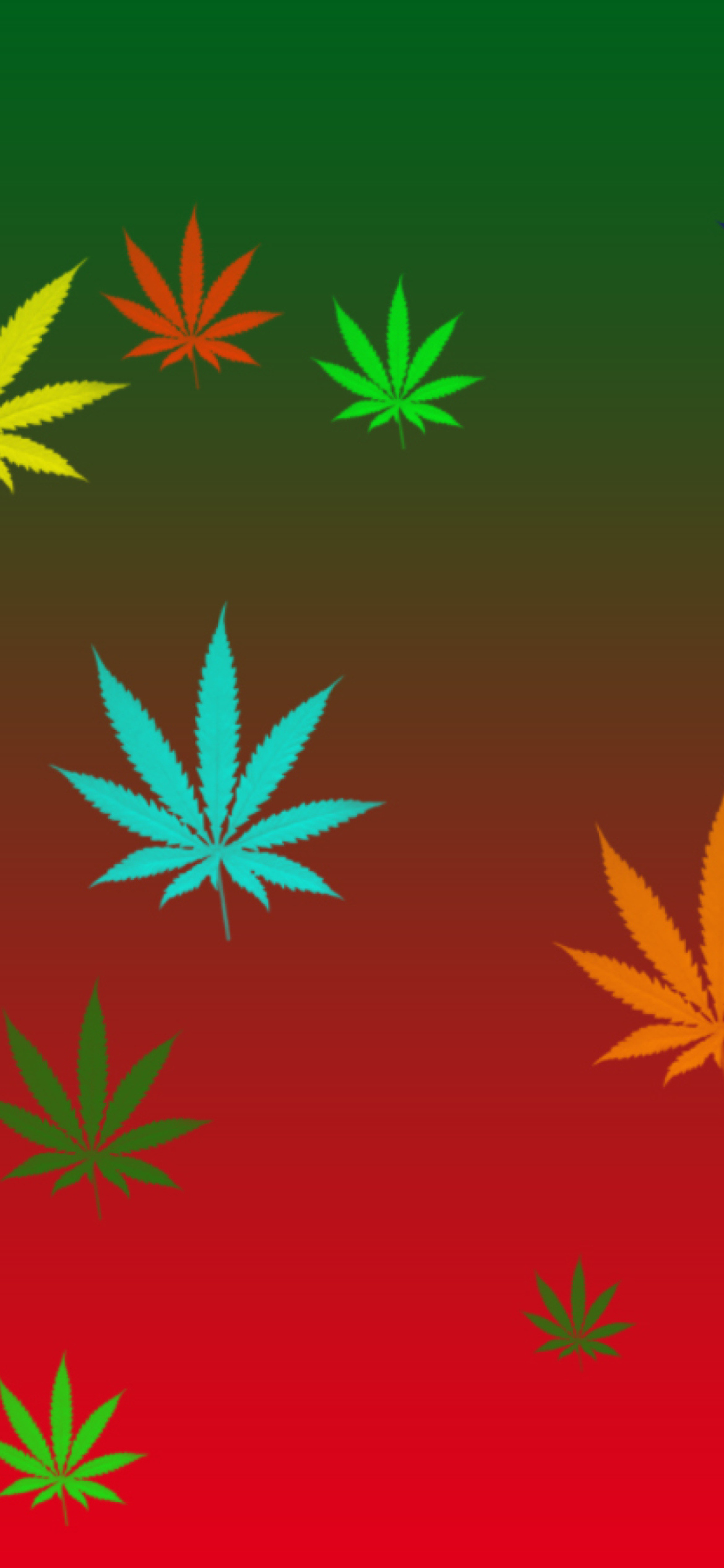 Screenshot №1 pro téma Weed Colours 1170x2532