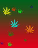 Screenshot №1 pro téma Weed Colours 128x160