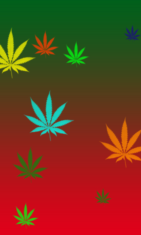 Das Weed Colours Wallpaper 480x800