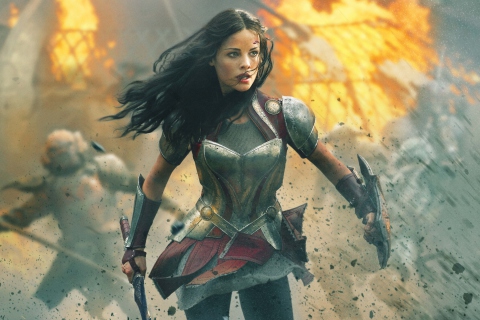 Sfondi Jaimie Alexander In Thor 2 480x320