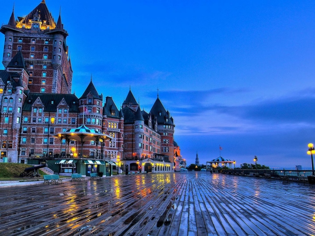 Fondo de pantalla Château Frontenac - Grand Hotel in Quebec 640x480