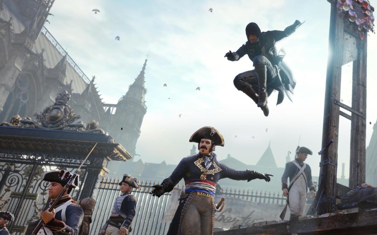 Das Assassin's Creed Unity Wallpaper 1280x800