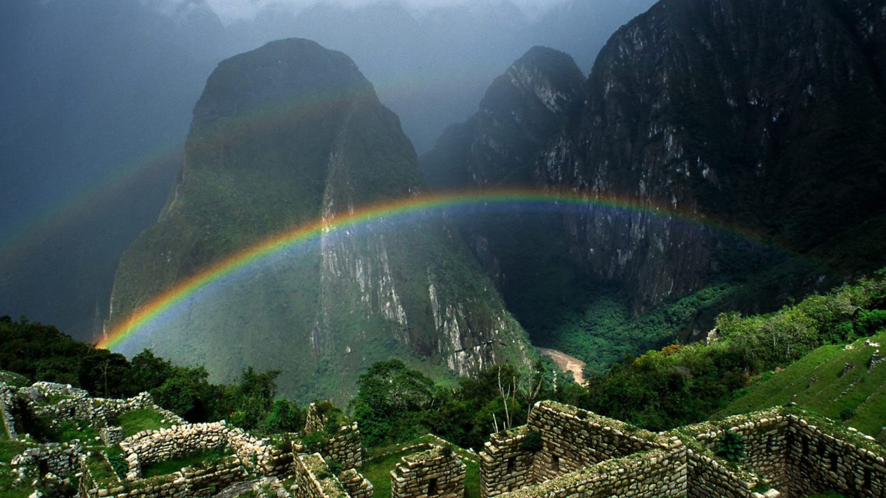 Sfondi Rainbow Over Machu Picchu 1280x720