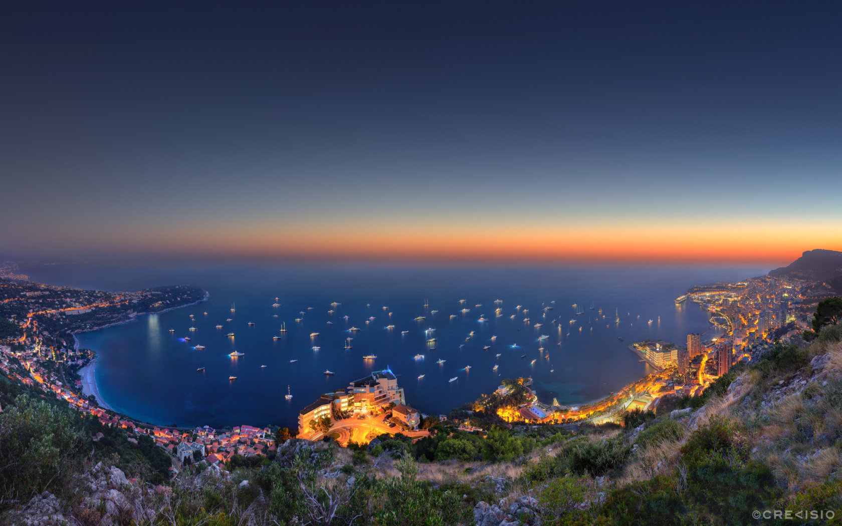 Monaco Seaside View wallpaper 1680x1050