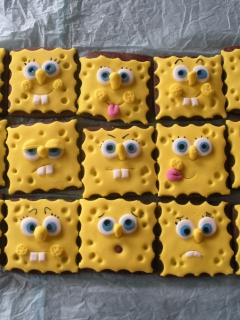 Обои Spongebop Squarepants Cookies 240x320