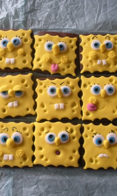 Fondo de pantalla Spongebop Squarepants Cookies 240x400