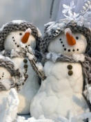 Sfondi Cute Snowmen 132x176
