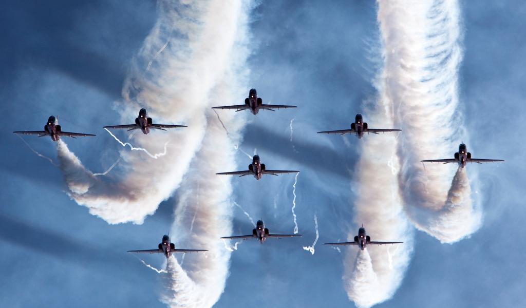 Screenshot №1 pro téma Royal Air Force Aerobatic Team 1024x600