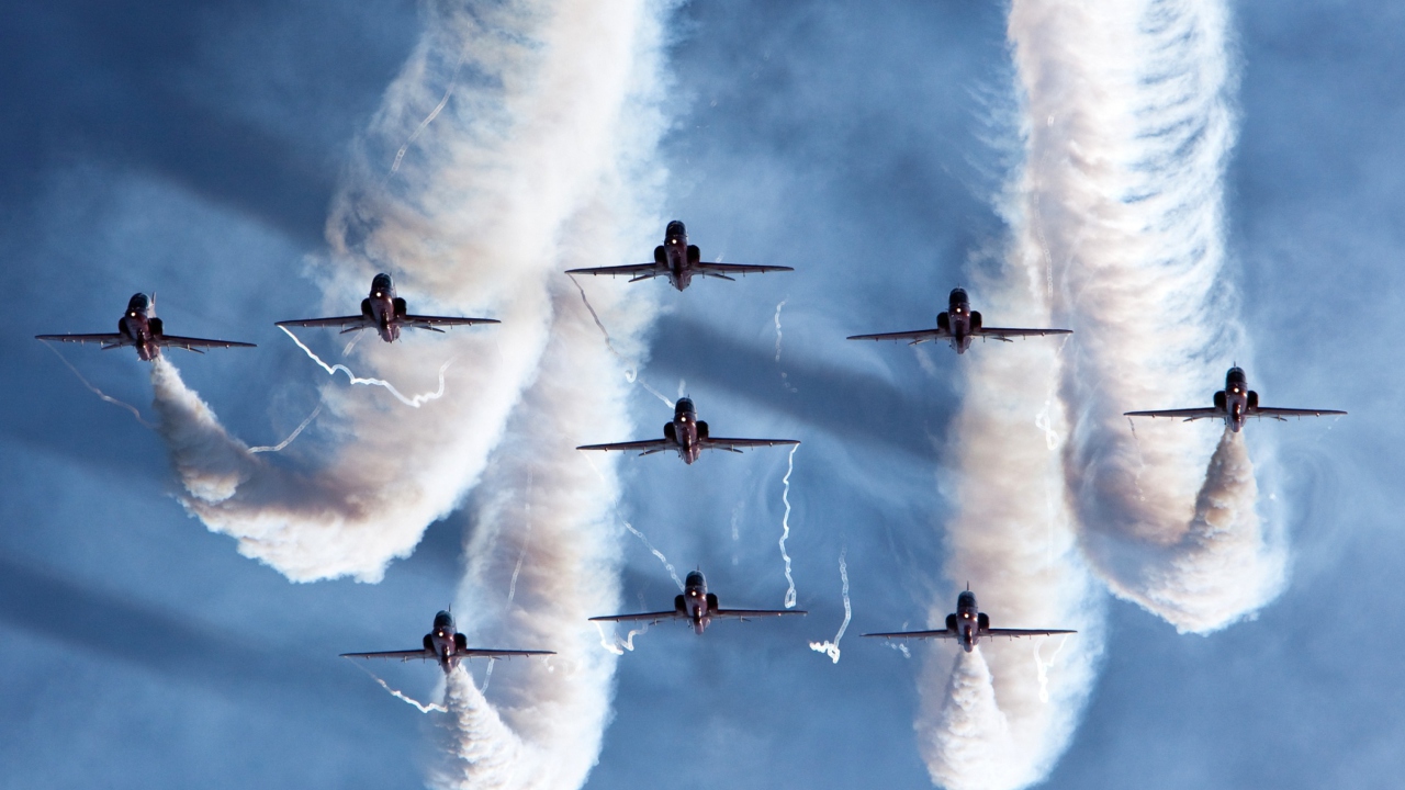 Screenshot №1 pro téma Royal Air Force Aerobatic Team 1280x720