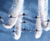 Das Royal Air Force Aerobatic Team Wallpaper 176x144