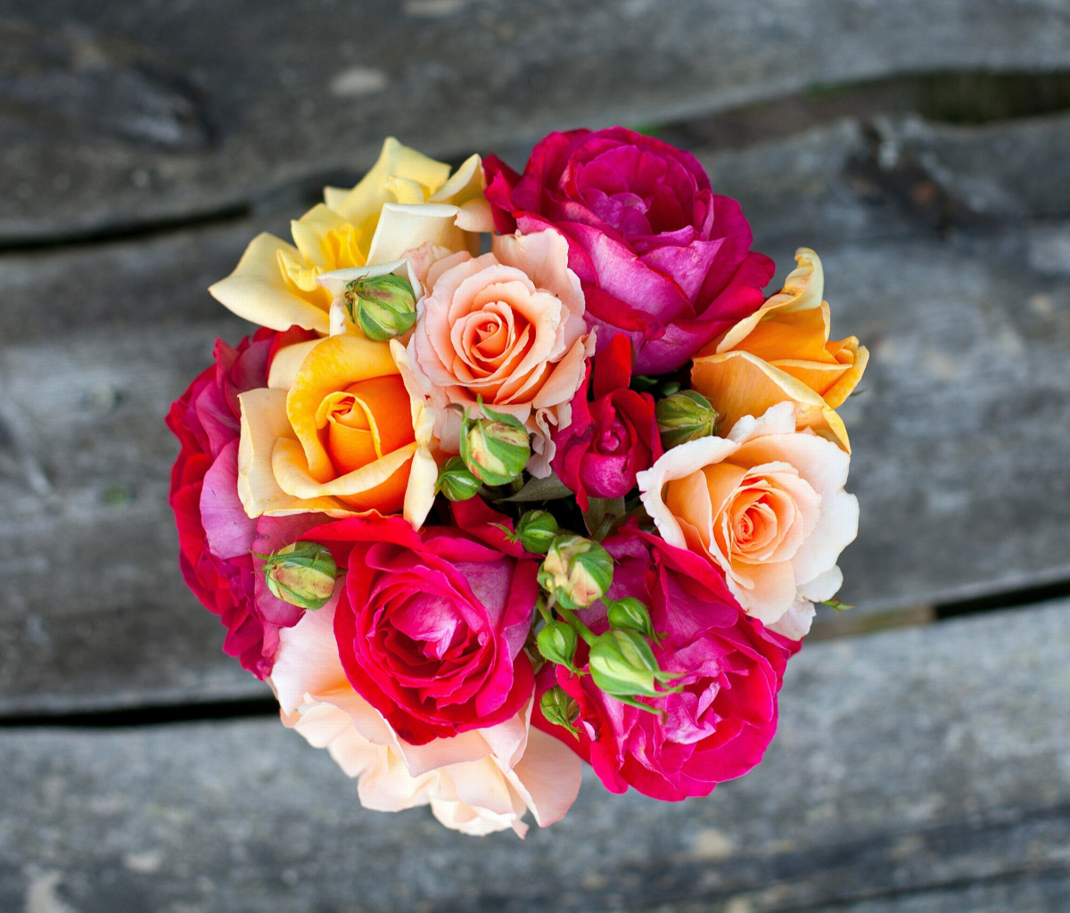 Обои Rustic Rose Bouquet 1200x1024