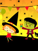 Das Halloween Trick or treating Party Wallpaper 132x176
