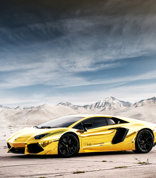 Kostenloses Lamborghini Yellow Glance Wallpaper für LG A155