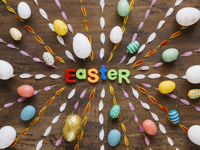 Easter congratulation wallpaper 640x480
