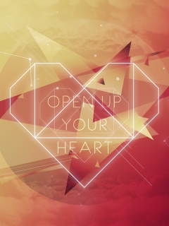 Screenshot №1 pro téma Open Up Your Heart 240x320