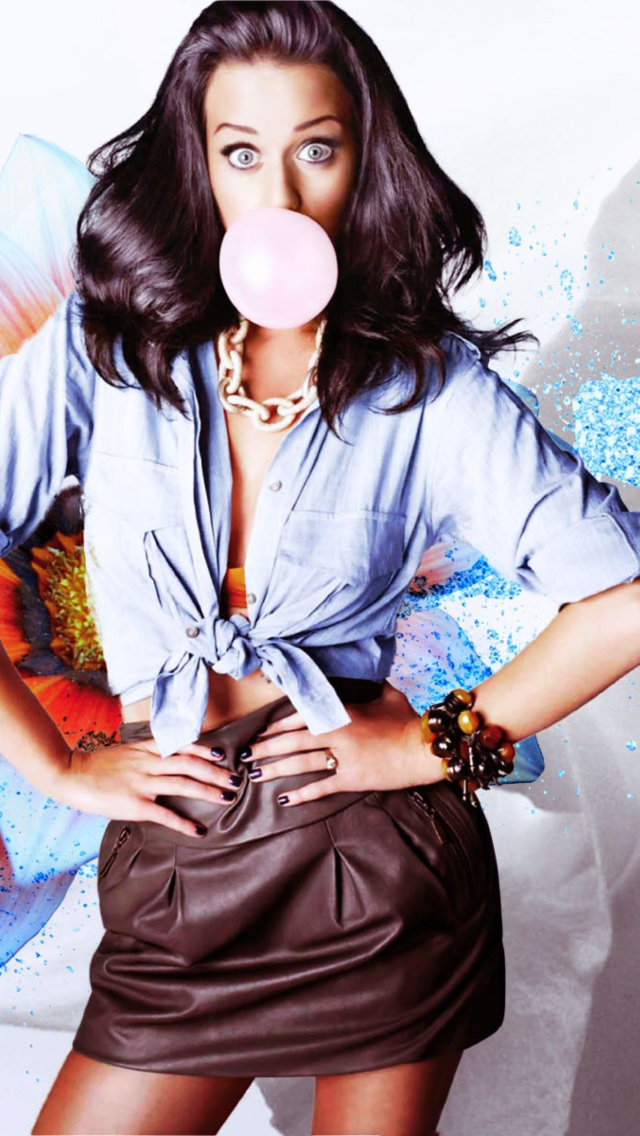 Fondo de pantalla Katy Perry Bubblegum 640x1136