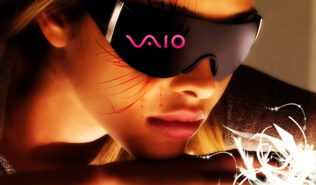 Sony Vaio 3d Glasses wallpaper 1024x600