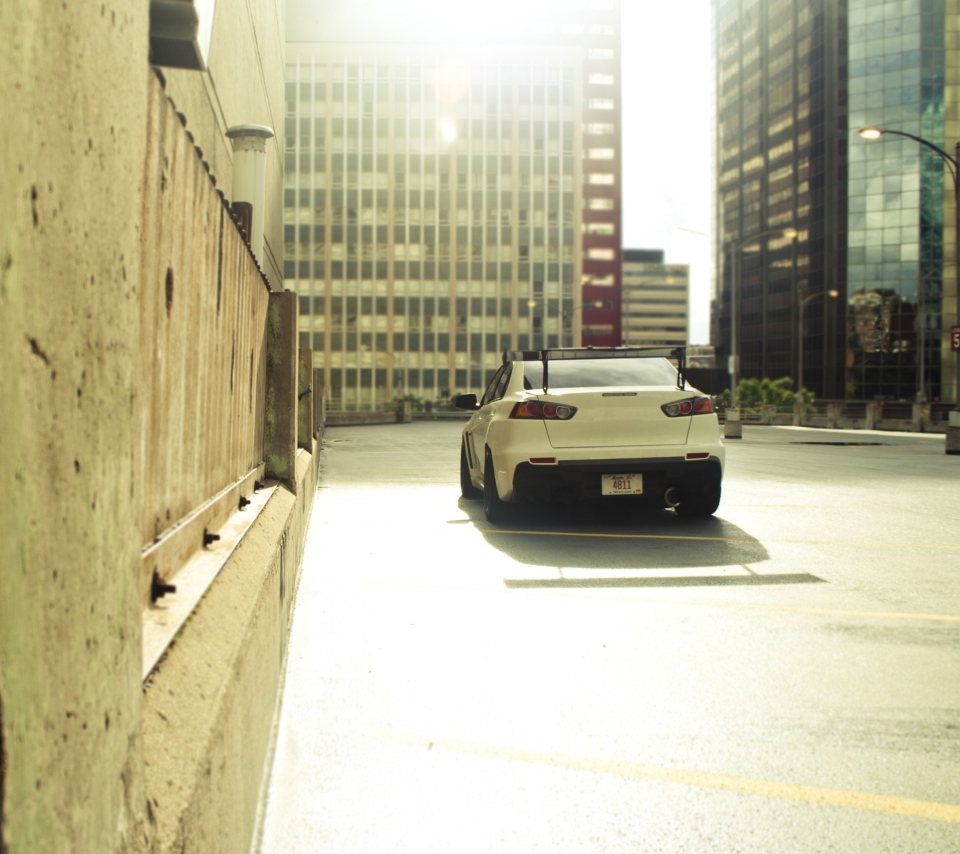 Das Mitsubishi Lancer Evo Urban Wallpaper 960x854