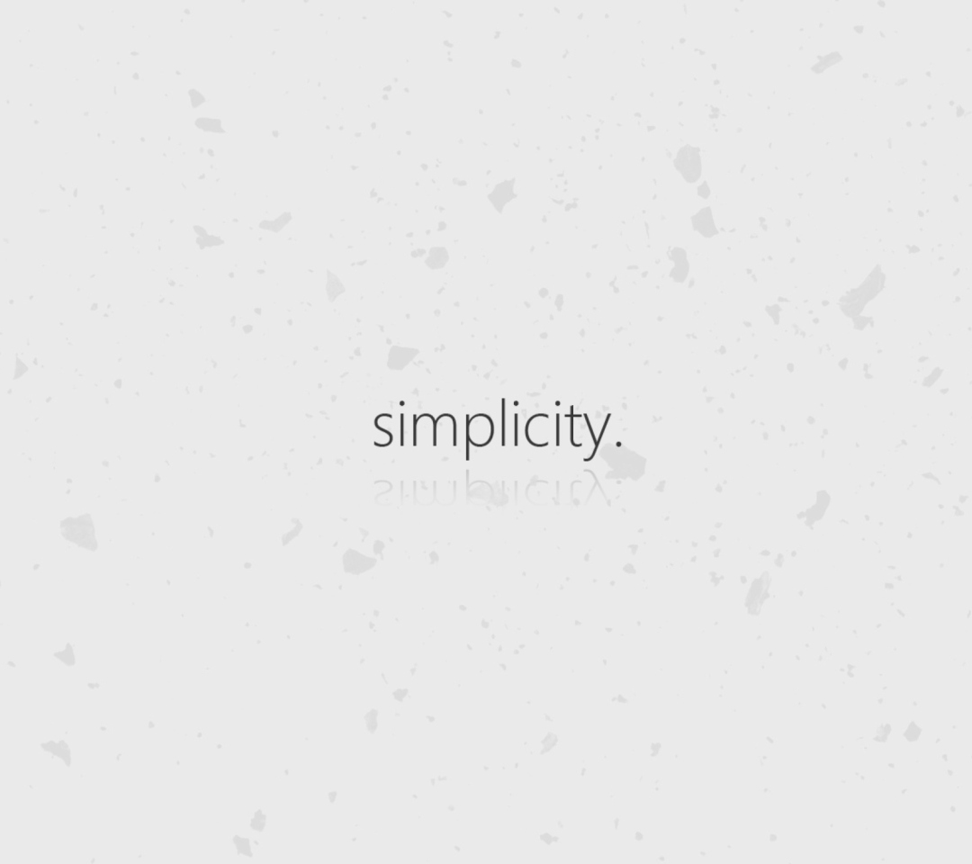 Das Simplicity Wallpaper 1080x960