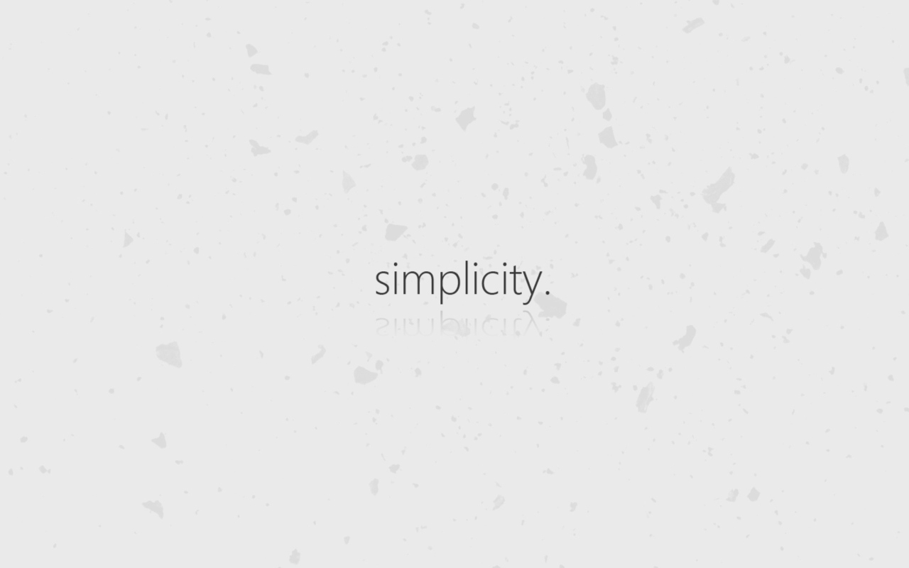 Fondo de pantalla Simplicity 1280x800