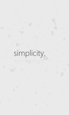 Simplicity wallpaper 240x400