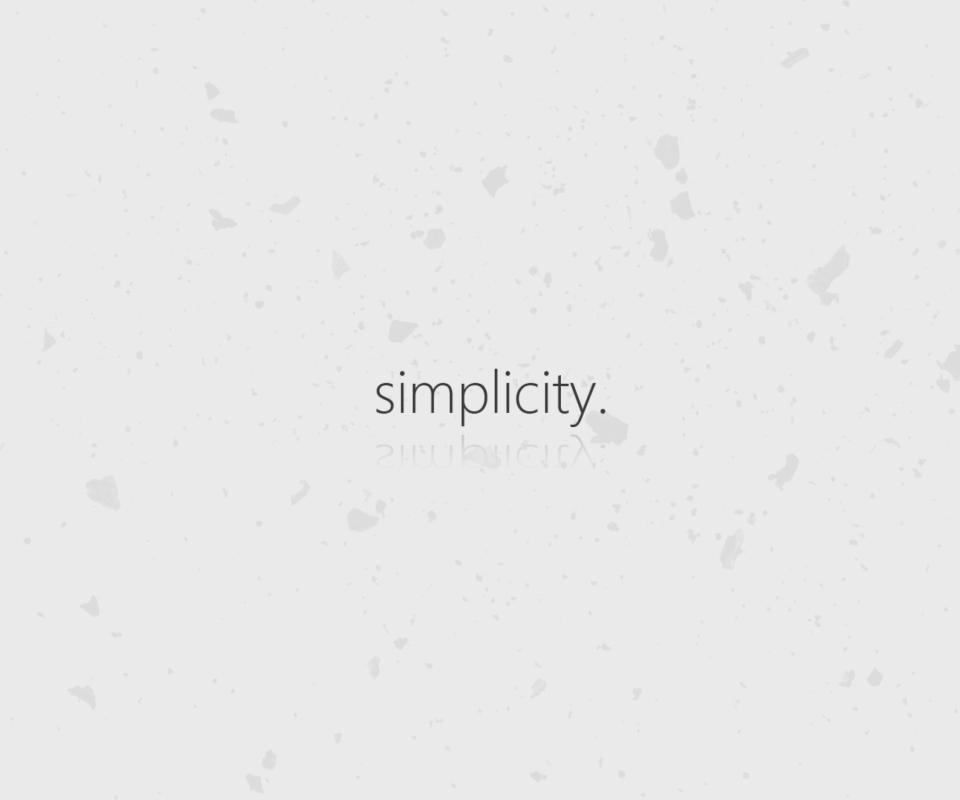 Simplicity wallpaper 960x800