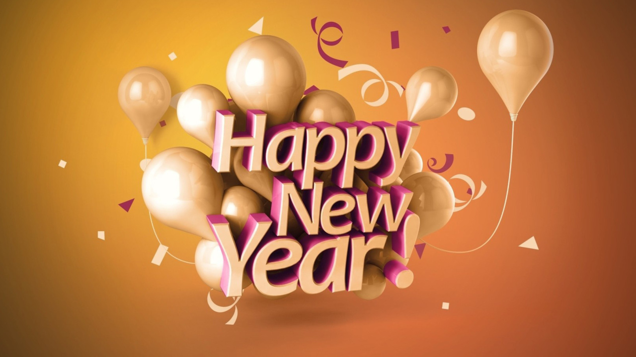 Das Happy New Year Good Luck Quote Wallpaper 1280x720