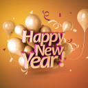 Sfondi Happy New Year Good Luck Quote 128x128