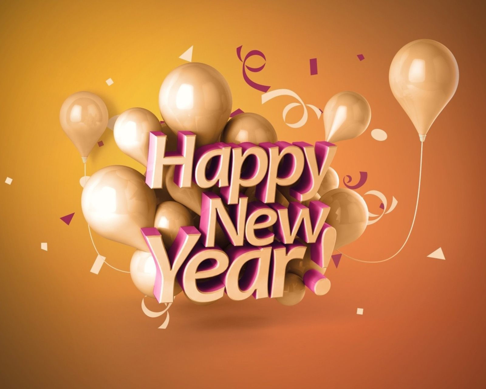 Sfondi Happy New Year Good Luck Quote 1600x1280