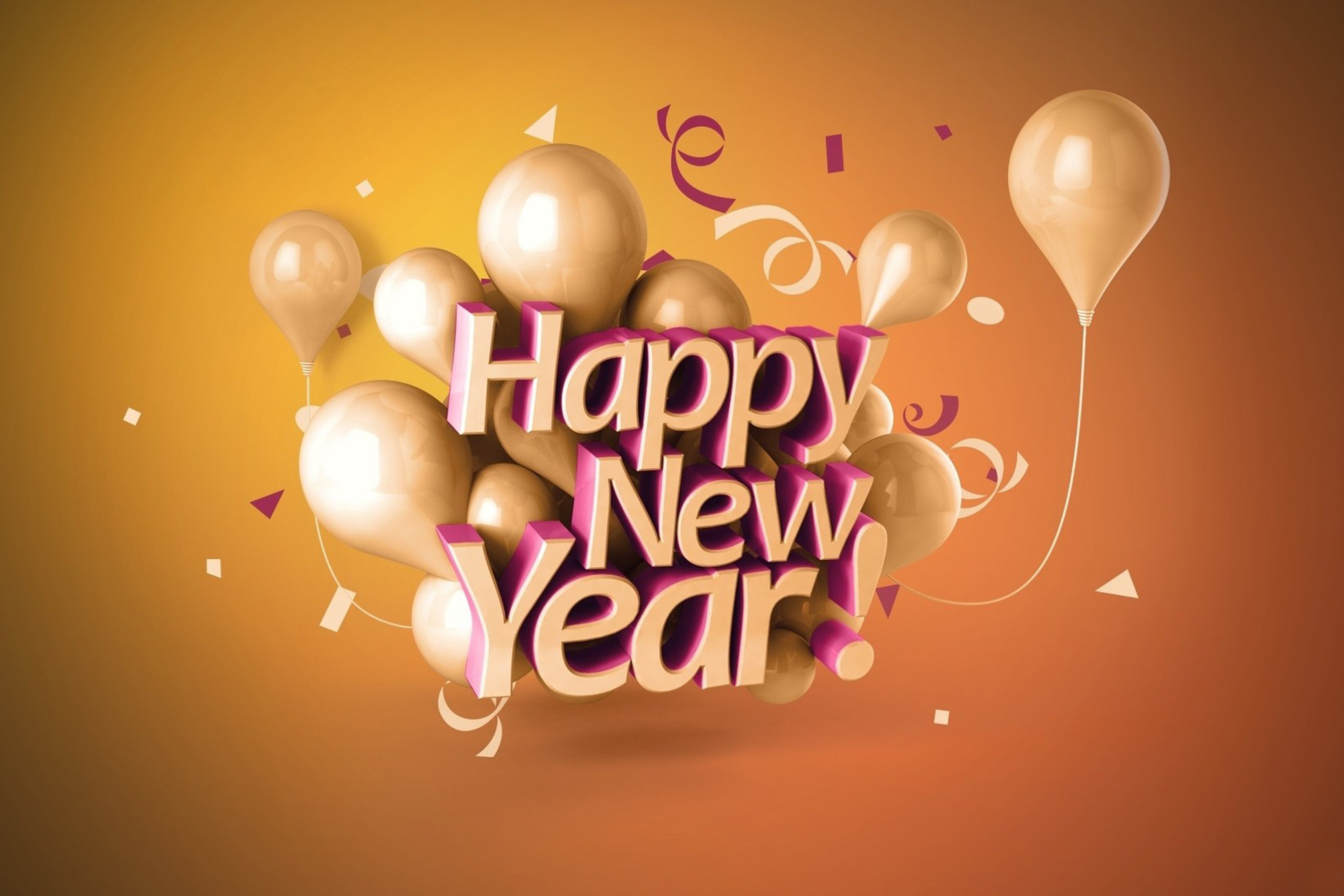 Happy New Year Good Luck Quote wallpaper 2880x1920
