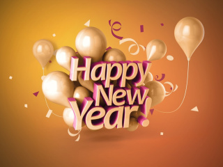 Happy New Year Good Luck Quote wallpaper 320x240