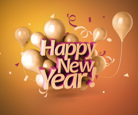 Happy New Year Good Luck Quote wallpaper 480x400