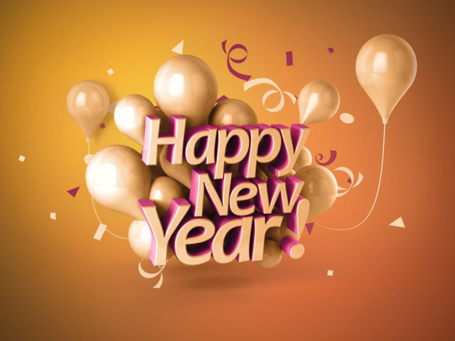 Happy New Year Good Luck Quote wallpaper 640x480