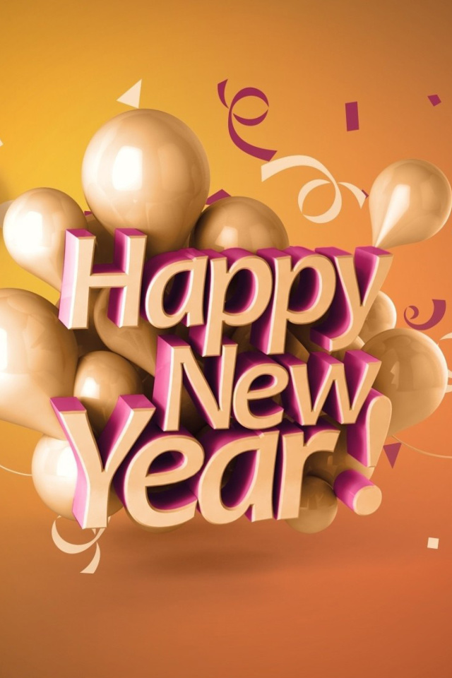 Sfondi Happy New Year Good Luck Quote 640x960