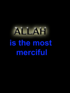 Das Allah Is The Most Merciful Wallpaper 240x320