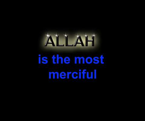 Das Allah Is The Most Merciful Wallpaper 480x400
