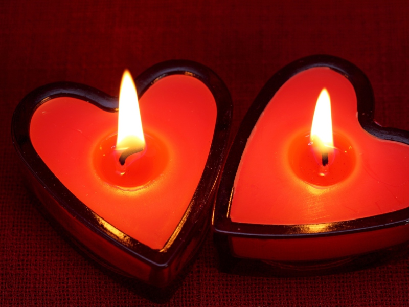 Sfondi Heart Candles 800x600