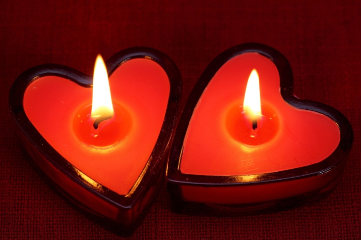 Heart Candles wallpaper