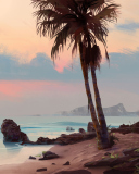 Screenshot №1 pro téma Tropical Painting 128x160