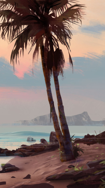 Tropical Painting wallpaper 360x640