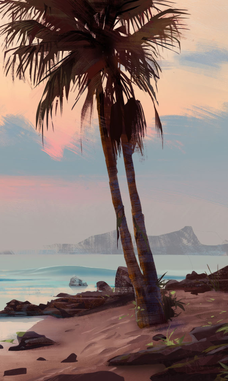 Tropical Painting wallpaper 768x1280