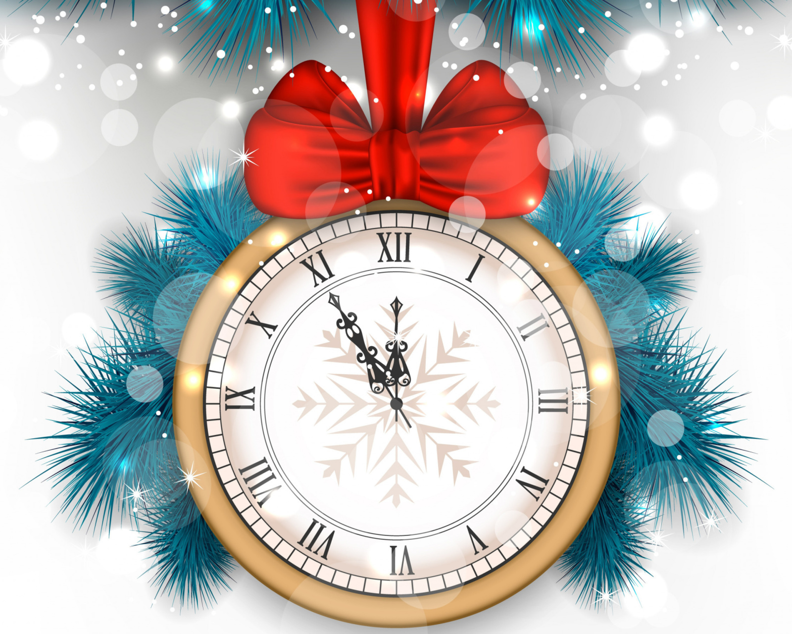 Das New Year Clock Wallpaper 1600x1280