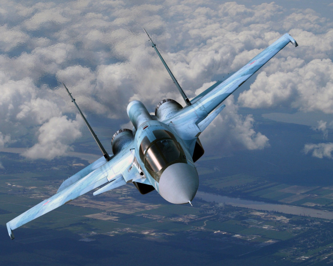 Sfondi Su-35 Flanker-E 1280x1024