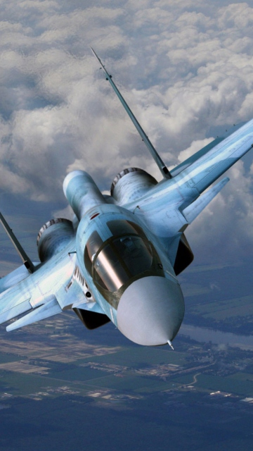 Fondo de pantalla Su-35 Flanker-E 360x640