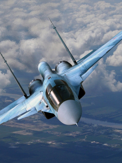 Das Su-35 Flanker-E Wallpaper 480x640