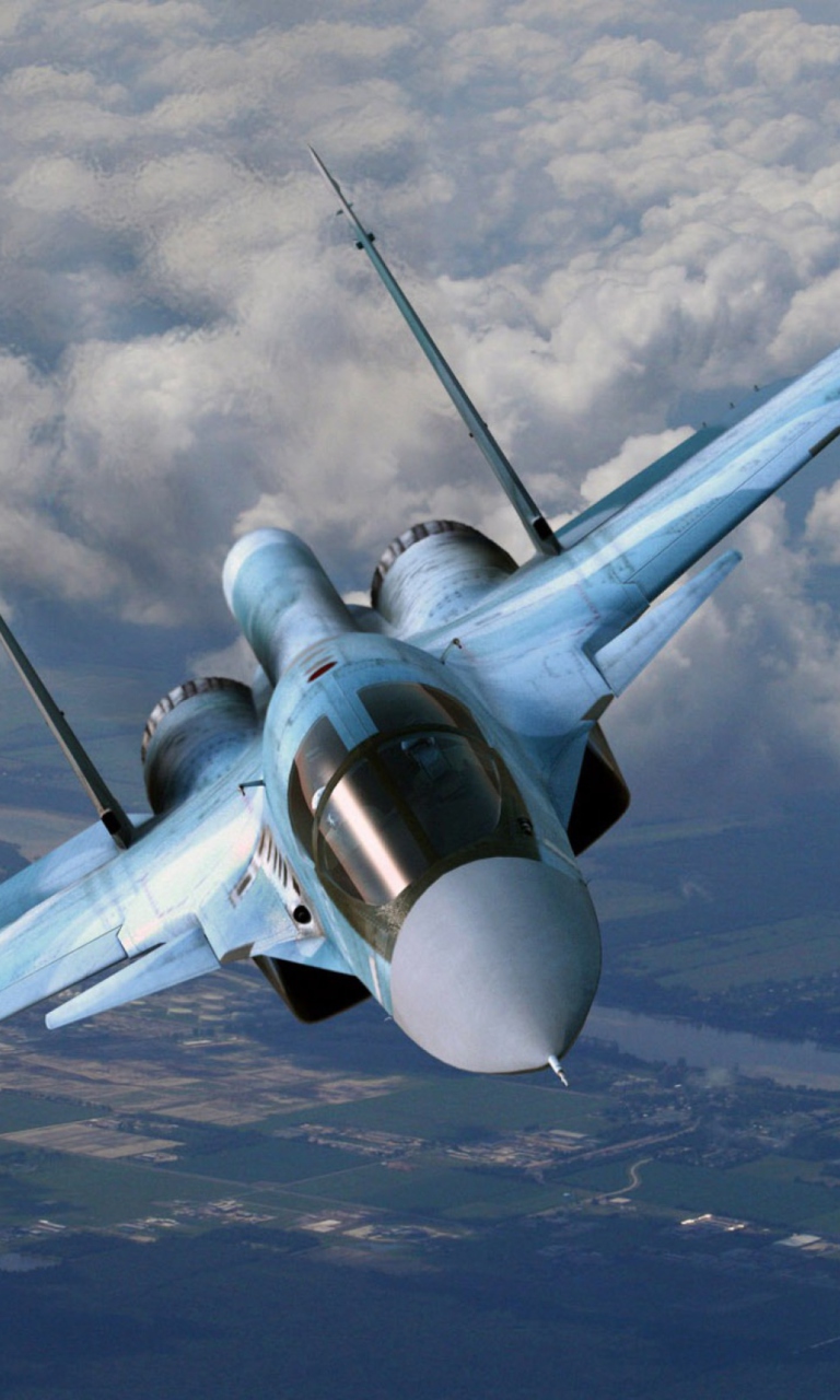 Обои Su-35 Flanker-E 768x1280