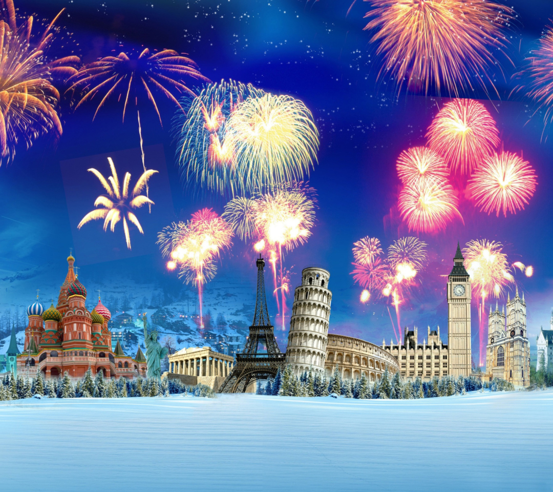 World Fireworks wallpaper 1080x960