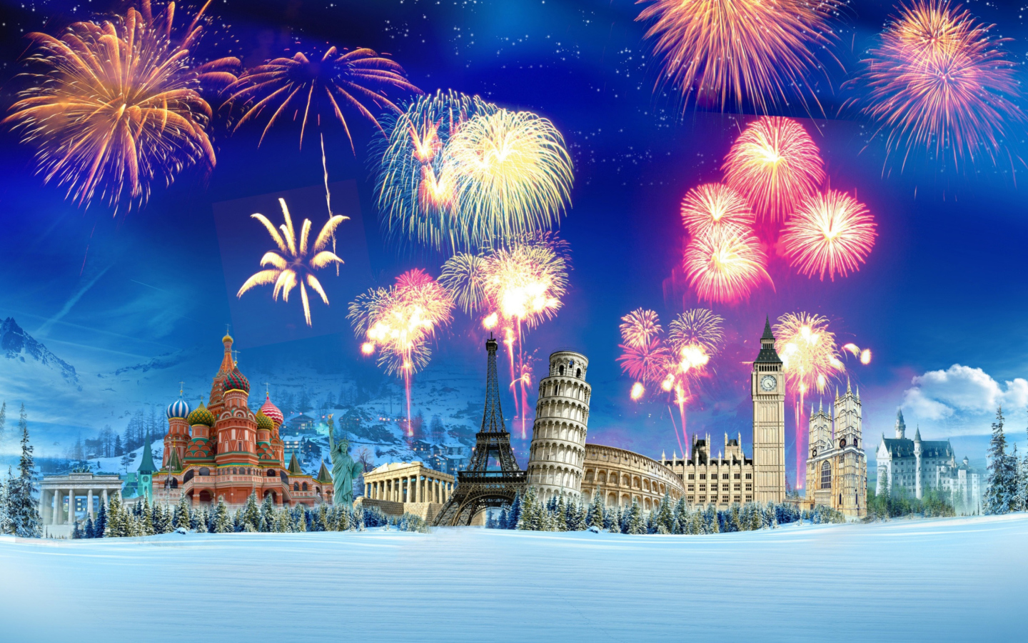 Sfondi World Fireworks 1440x900